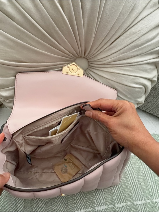 Michael Kors Blush Quilted Shoulder Bag with Gold Hardware main image 4